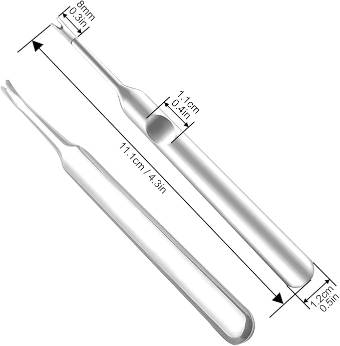 OLIREXD Professional Stainless Steel Cuticle Pusher Trimmer Remover Dead Skin Hangnails Nails Cleaner Scissors Remover Nipper Clipper/Nail Art Manicure Tool for Adult, Silver