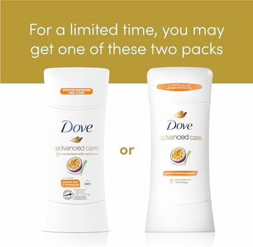 Dove Advanced Care Antiperspirant Deodorant Stick Passion Fruit & Lemongrass scent 4 Count Antiperspirant deodorant with Pro Ceramide Technology 72-hour odor control and all-day sweat protection 2.6oz - Image 6