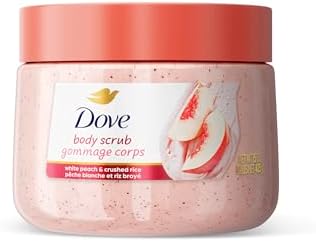 Dove White Peach & Crushed Rice Body Scrub Exfoliates and Deeply 15 oz by Dove