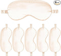 6PACK Silk Sleep Mask Satin Eye Masks Blackout Silky Eyeshade Cover Soft Blindfold Eyeshades for Women Sleeping Travel Gift