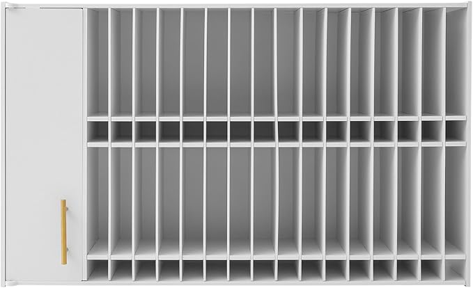 Wall Mount Hair Color Organizer Rack Professional Salon Barber Station Salon Hair Color Tube Storage Cabinet with Adjustable Shelves, Hair Dye Display for Barbershop Beauty Spa (White)