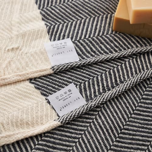 BAY LAUREL Turkish Hand Towel – Pack of 2 | Soft & Absorbent Decorative Towels for Bathroom, Hand, Face, Hair, Gym, Yoga, SPA, Kitchen & Tea | Boho Decor(Dark Gray, Herringbone 16X40 Inches (Set of 2) - Image 7