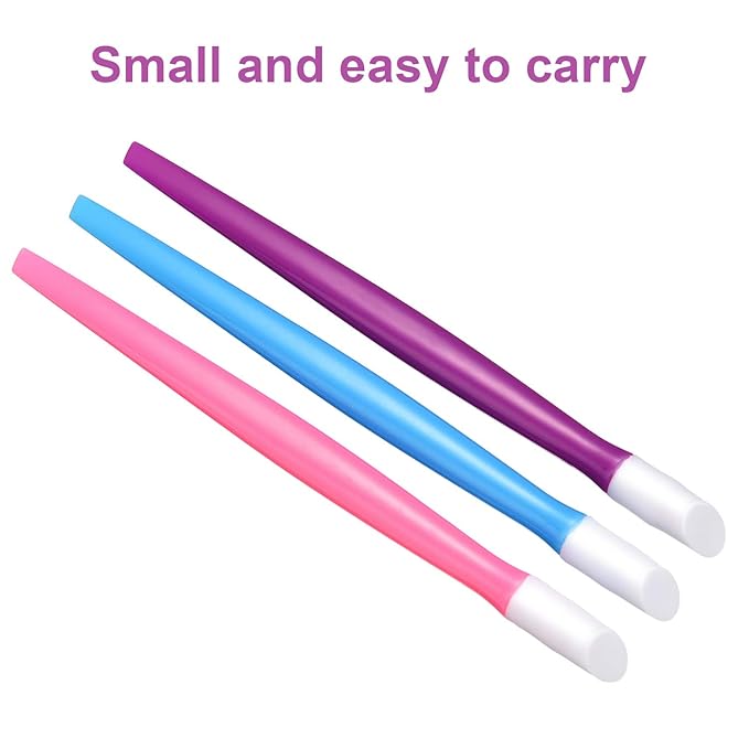 BBTO 30 Pcs Rubber Cuticle Pusher Silicone Cuticle Pusher Small Plastic Handle Tipped Sticks Mini Nail Cleaner Colored Nail Art Tool for Men and Women(Assorted Colors)