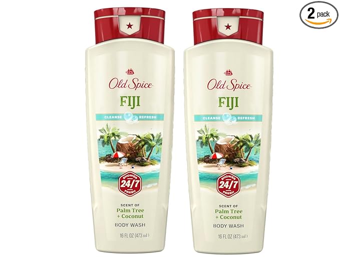 Old Spice Fresher Collection Men's Body Wash, Fiji, 16 Ounce (Pack of 2)