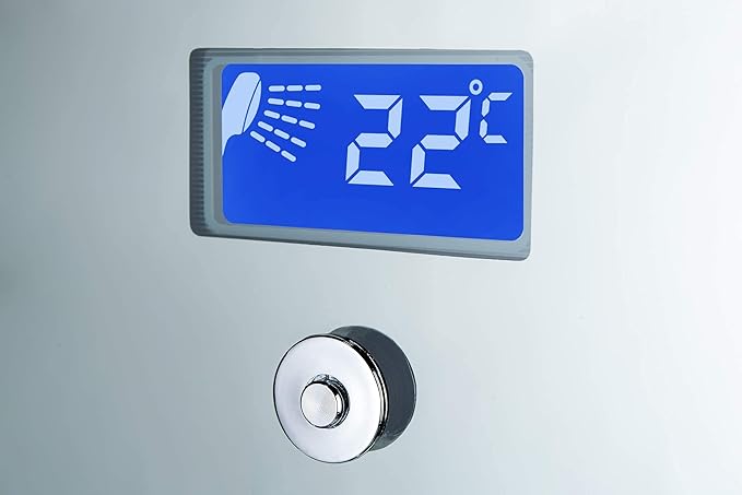 Blue Ocean 52" Aluminum SPA392M Shower Panel Tower System with Rainfall Shower Head and 8 Adjustable Massage Jets