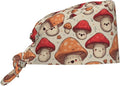 Alligator Ice Cream Working Cap, Scrub Cap with Sweatband, Adjustable Tie Back Hat Breathable Headgear for Women/Men