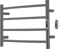 Heated Towel Racks for Bathroom, Wall Mounted Electric Towel Warmer Racks with Timer & Temperature Control, 4 Bar Stainless Steel Towel Heater for Bathroom,Plug-in,Gunmetal Grey
