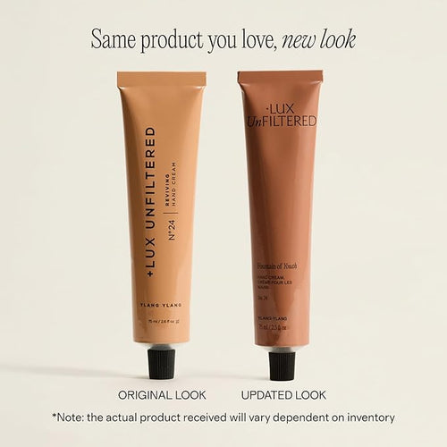 + Lux Unfiltered N°24 Fountain of Youth Age Defying Hand Cream for Women & Men - Moisturizing Hand Cream for Dry Cracked Hands - Lightweight & Fast-Absorbing - Vegan & Cruelty Free - Ylang Ylang