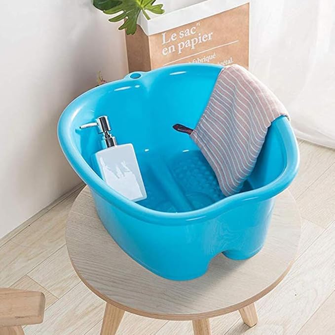 Extra Large Foot Soaking Tub - Pedicure Bowl for Home Spa Treatment - Dead Skin Remover (Pink-1pc)