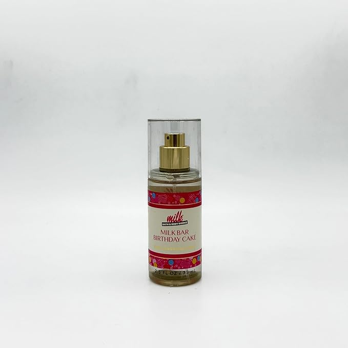Bath & Body Works Milk Bar Collection 4-Piece Body Spray Gift Set | Includes: 8oz Cinnamon Pretzel Cookie, 8oz Raspberry Holiday Pie Bar, 8oz Cereal Milk Soft Serve and 2.5oz Birthday Cake
