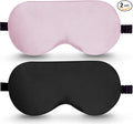 BeeVines 100% Real Mulberry Silk 2 Pack Sleep Mask, Natural Pure Silk Eye Masks with Adjustable Strap for Sleeping, 100% Block Light Eye Sleep Shade Cover, Reduces Puffy Eyes Traveling Gifts