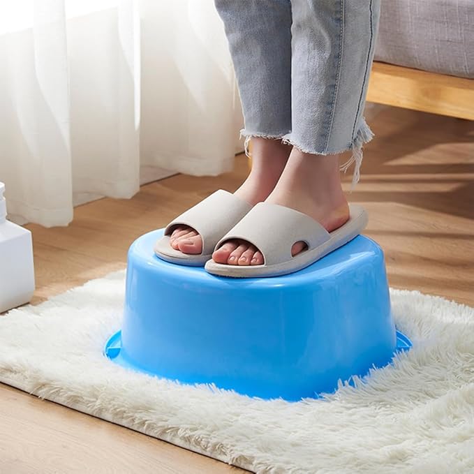 Foot Soaking Tub Sturdy Soaking Feet Bucket Large Size Foot Basin Thickened Massager Tub with Raised Massage Nodes Exfoliation Callus Pedicure Foots Spa Bath Bucket (2 PCS Blue)