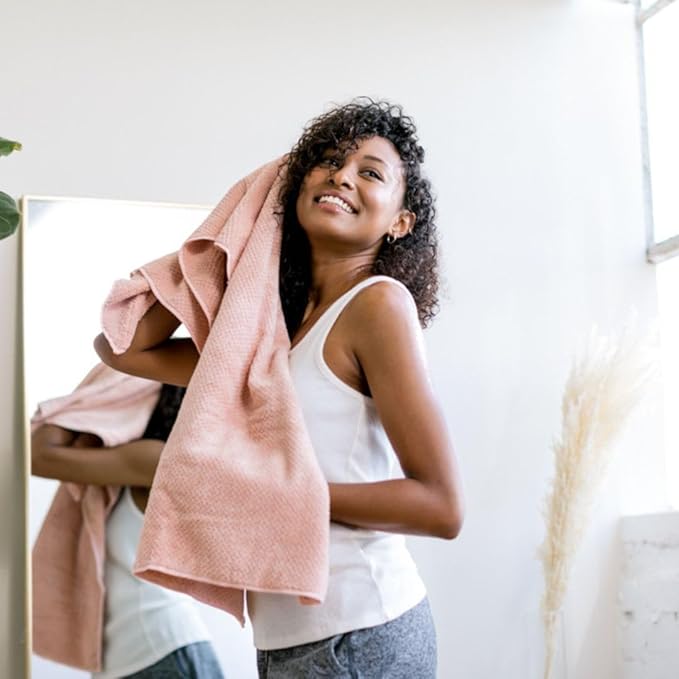 VOLO Hero Hair Towel – Ultra Soft Nanoweave™ Microfiber, Super Absorbent Quick Dry, Reduces Dry Time 50%, Anti-Frizz & Breakage, Secure Snug Strap, Large Wrap for All Hair Types - Cloud Pink