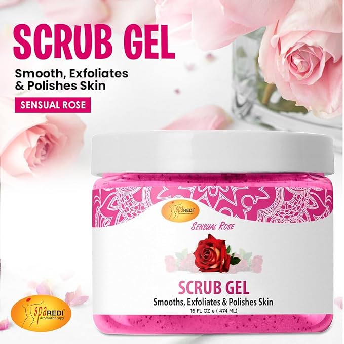 SPA REDI Exfoliating Scrub Gel – Dual-Action Pedicure Treatment for Callus Removal & Hydration, The One-Step Pedi Transformation for a 'Wow' Transformation Without Irritation 16 Oz