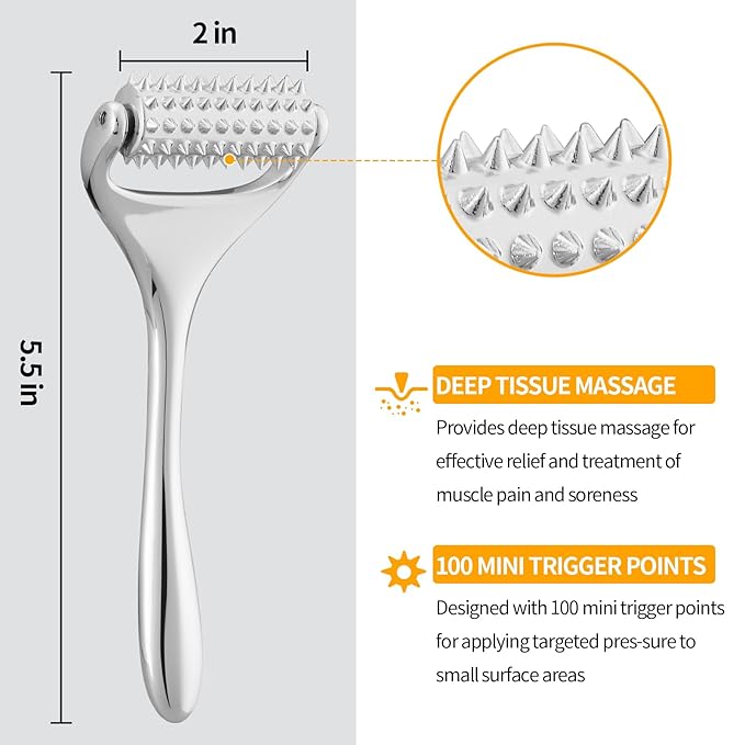 Running man Massage Roller-Deep Tissue Massage Tool for Face,Hand,Neck and Thighs, Acupuncture Roller - Muscle Pain Relief, Face Roller-Skin Care Face Massager Tightens & Tones Skin Appearance