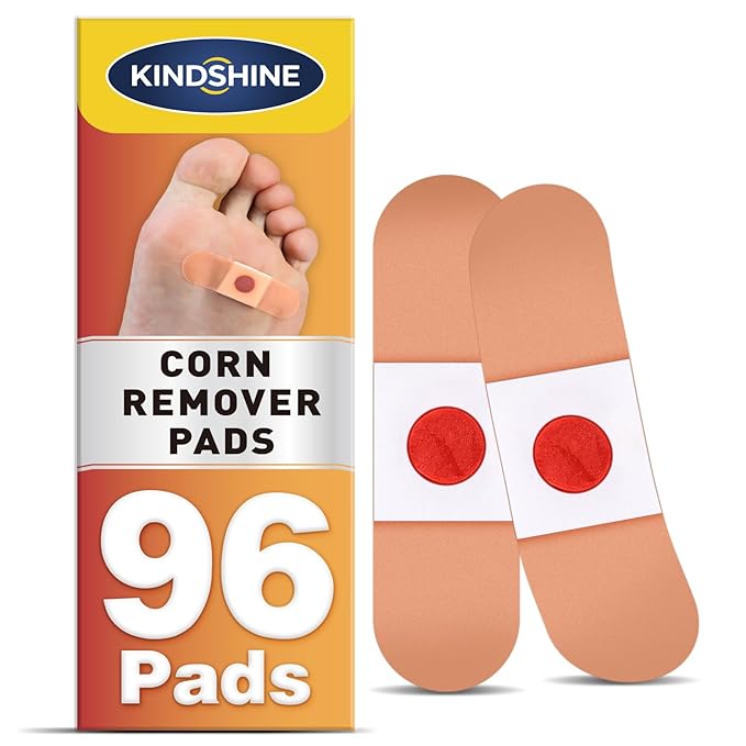 96P Corn Remover Pads for Feet and Toes, Extra Strength 40% Salicylic Acid Medicated Patches, Effective Treatment for Small Callus and Dead Skin