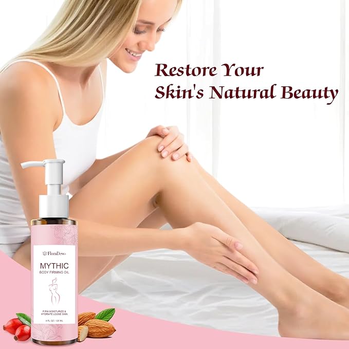 Mythic Body Oils for Women Skin Tightening Body Firming Oil Scented for Dry Skin After Shower - Hydrating Skin Care For Full Body With Natural Ingredients 4.23 FL OZ (Citrus)