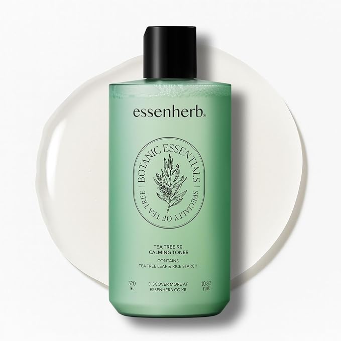 Tea Tree 90 Calming Toner – Daily Face Toner for Oily & Sensitive Skin, Helps Soothe Redness and Control Sebum, Formulated with Tea Tree and Rice Powder, Korean Skin Care (10.82 fl oz)