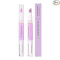 3pcs 3 in 1 Cuticle Oil Pen, Cuticle Pusher & Oil Pen with Ceramic Tip Nail Care Remover Tool for Dry Damaged Nails Hangnails Moisturizer Strengthen Brighten Nails (Purple)