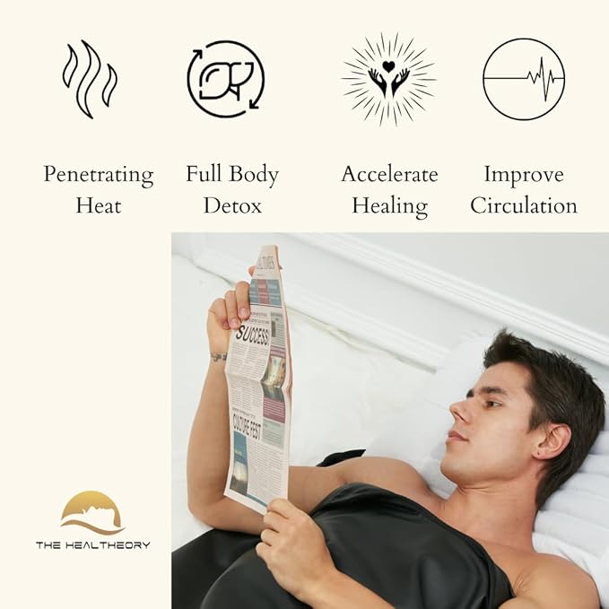 Refresh Infrared Sauna Blanket – Far Infrared Heat Therapy Blanket for Detox & Relaxation, Personal Home Sauna for Up to 150°F, Extra Long (6ft7in) FIR Thermal Blanket