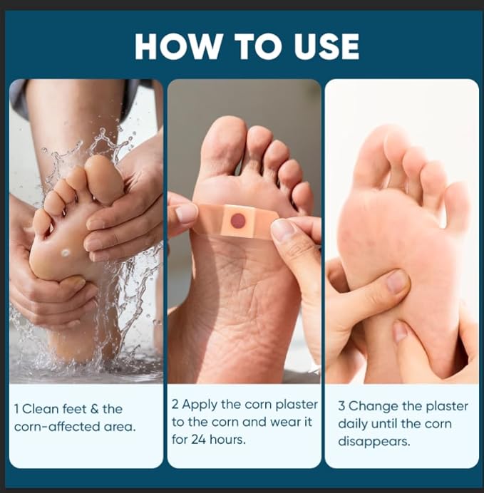 96P Corn Remover Pads for Feet and Toes, Extra Strength 40% Salicylic Acid Medicated Patches, Effective Treatment for Small Callus and Dead Skin