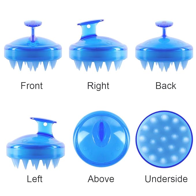INVODA 2PCS Scalp Massager Shampoo Brush Soft Silicone Bristles for Dandruff Removal & Hair Growth, Waterproof Wet/Dry Use, Men, Women & Pets