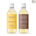Deep Steep Bubble Bath, 10oz (2 Pack) (10 Fl Oz (Pack of 2), (Best Sellers) (Grapefruit Bergamot & Vanilla Coconut)