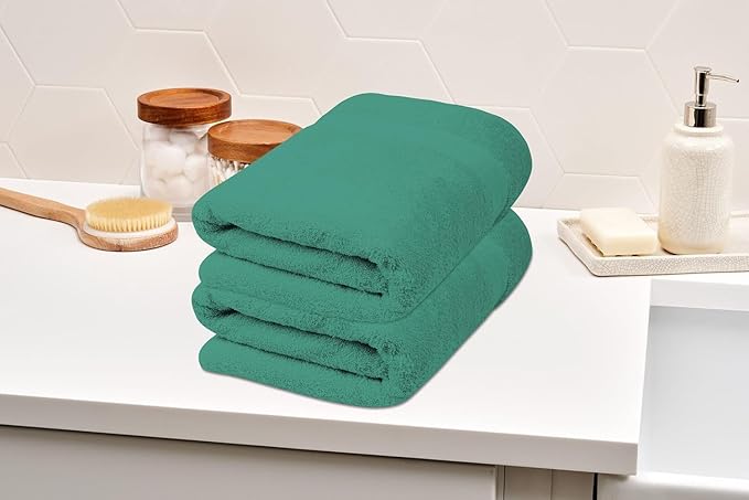 Softolle 100% Cotton Luxury Bath Sheets - Pack of 2 (35" x 70") | Super Soft, Quick-Dry & Highly Absorbent Towels for Bathroom, Home, Spa & Gym (Dusty Green)