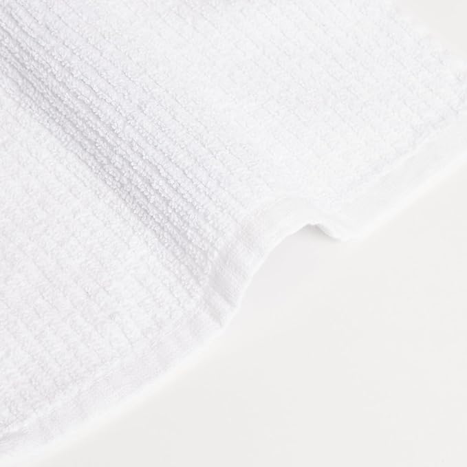 CASA COPENHAGEN Ribbed Bar Mop Towels - Pack of 12, 15"x19" 100% Cotton, Highly Absorbent & Durable Towels, Multipurpose Kitchen Towels for Home, Bar, Restaurant, Cleaning & More