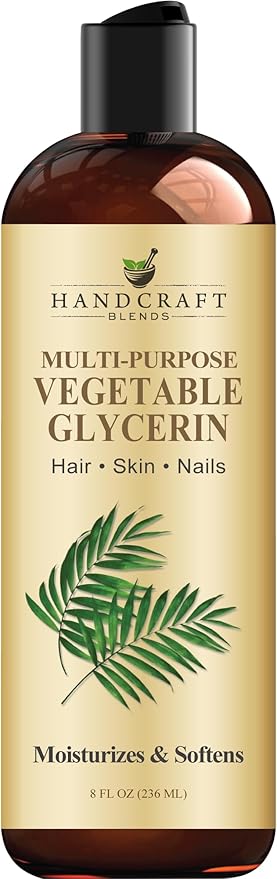 Handcraft Blends Vegetable Glycerin/Glycerine - for DIY Blends 8 Fl Oz - 100% Pure and Natural - Premium Grade Oil for Skin and Hair - Hair and Body - Massage