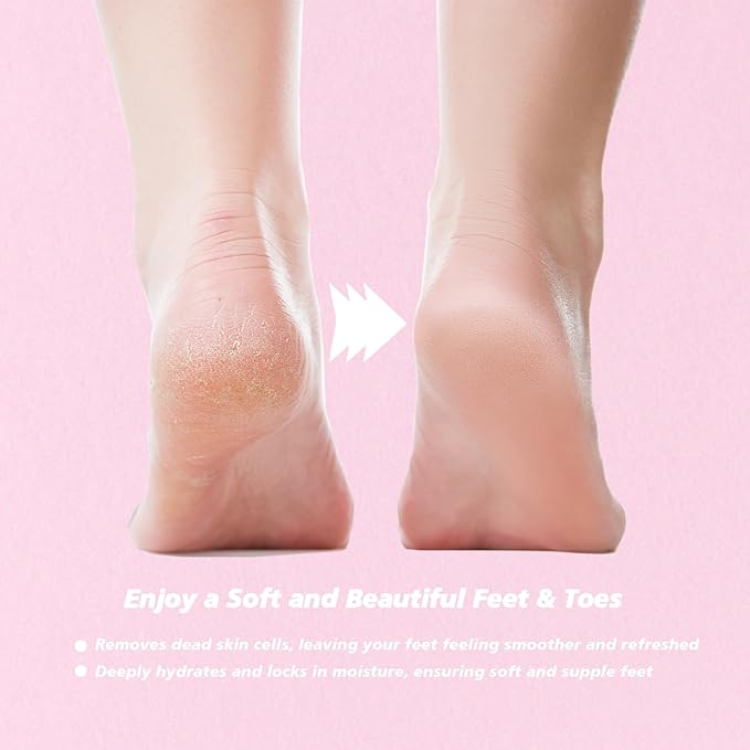 Rose Jelly Pedicure Kit Foot Soak Set - Foot Spa Soak Salt Scrub Intensive Softening Exfoliating Moisturizing,Mud Mask,Urea Cream Lotion for Women and Men,Spa Gift for Pedicure