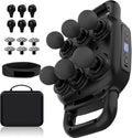 UFFAE Six Head Massage Gun, 50 Intensity Levels & 9 Massage Modes, Equipped with 3 Different Massage Heads, Massage Gun with Adjustable Belt Ideal Gifts for Women, Men, Mom, and Dad