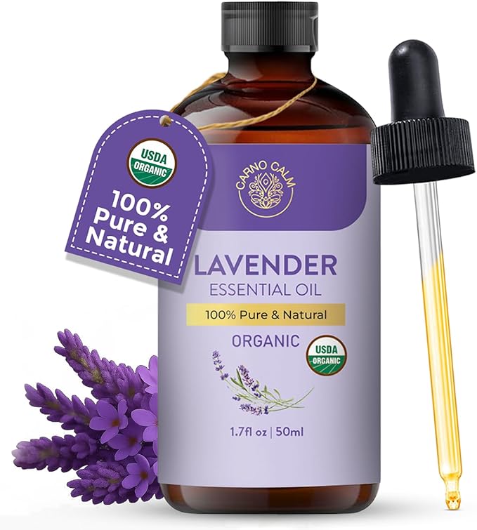 Lavender Essential Oil Pure | USDA Organic Lavender Oil for Skin, Diffuser, Aromatherapy & Hair, Massage & DIY Uses | 1.7 fl oz