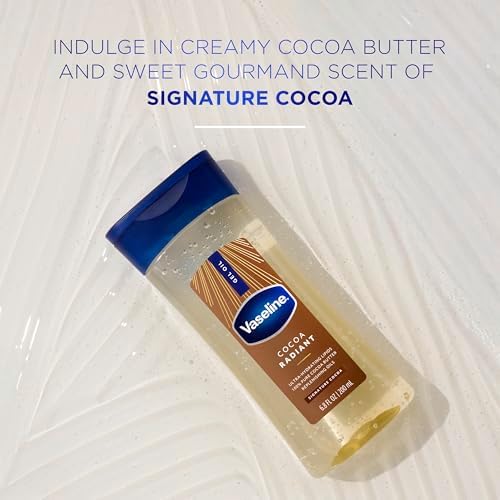 Vaseline Cocoa Radiant Body Gel Oil, Glowing Skin + Cocoa Butter 6.8oz 3ct - Image 3