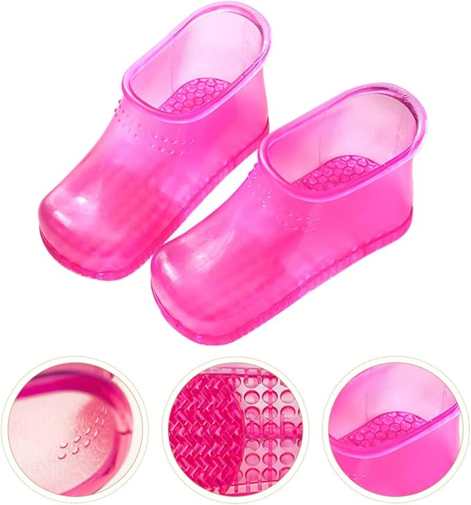 Beavorty Foot Soaker Portable Feet Soaking Tub Leakproof ＆ Wearable Foot Soaking Shoes Plastic Foot Bath Tub Bath Massager Basin Pedicure Feet Spa Shoes for Pedicure Foot Spa