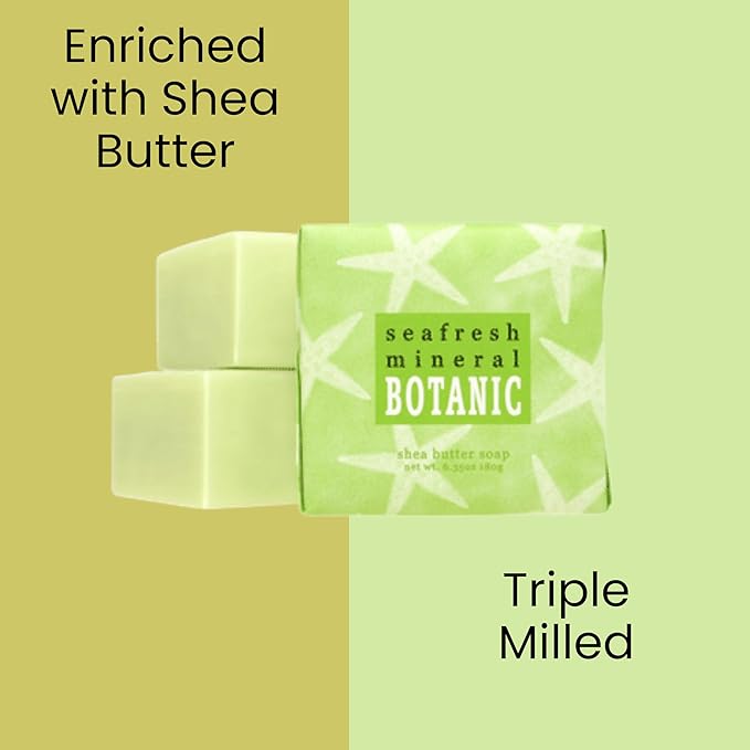 Greenwich Bay Mini Botanical Soap Bars – 12 Pack 1.9 oz Each – Individually Wrapped Guest Soaps for Airbnb, Spa, Travel, Bath – Travel Size Bar Soap Set, Seafresh Mineral