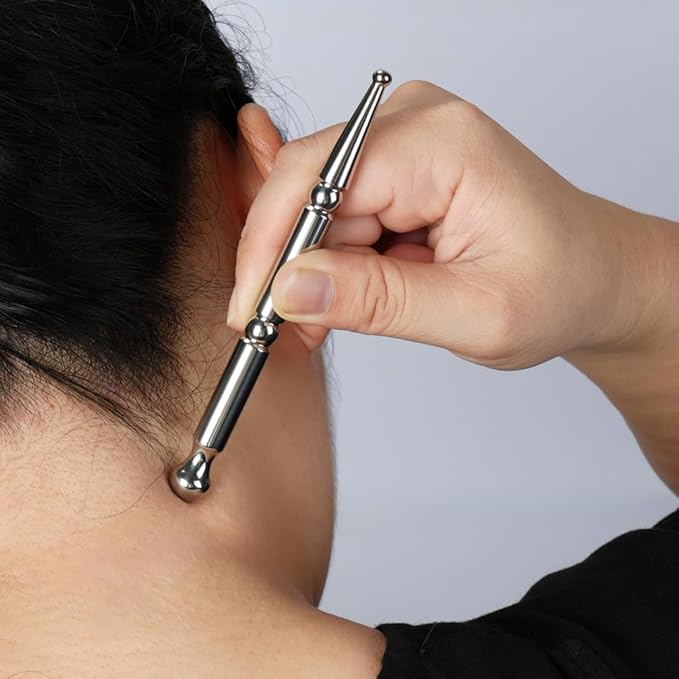 STICKON Stainless Steel Acupuncture Pen Trigger Point Massage Tool Relief Pain Tools for Full Body, Massage Pen for Facial Deep Tissue Acupressure Pen(STICKON-57)