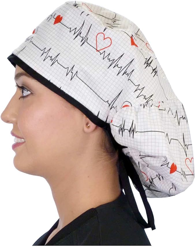 Sparkling EARTH Big Hair Ponytail Classic Surgical Style Scrub Working Cap - Made in The USA!!!