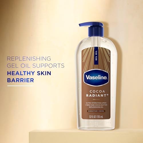 Vaseline Cocoa Radiant Body Gel Oil for Glowing Skin with Cocoa Butter, 12 Fl Oz (Pack of 6) - Image 6