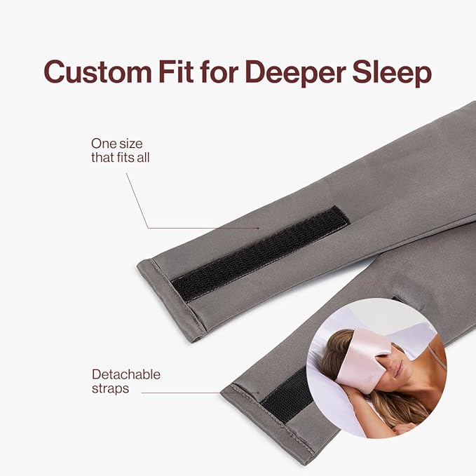 Dore & Rose Deep Sleep Mask for Women and Men - 23 Momme Mulberry Silk Eye Mask for Sleeping and Travel, 100% Blackout, Adjustable Strap, Cooling Soft Black Silk Eyemask Award-Winning Luxury