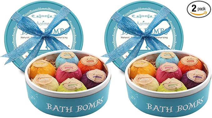 Aofmee Bath Bombs, 14 Bath Bombs for Women, Handmade Bathbombs for Kids Girls, Mothers Day Gifts for Mom, Spa Relaxation Gift for Her, Birthday Valentines Christmas for Women Who Have Everything