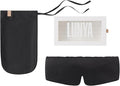 Lunya Washable Silk Sleeping Mask - Thermoregulating Mulberry Silk, Light Blocking and Comfortable Fit – Sleep Mask for Women and Men with Box - Immersed Black - Small