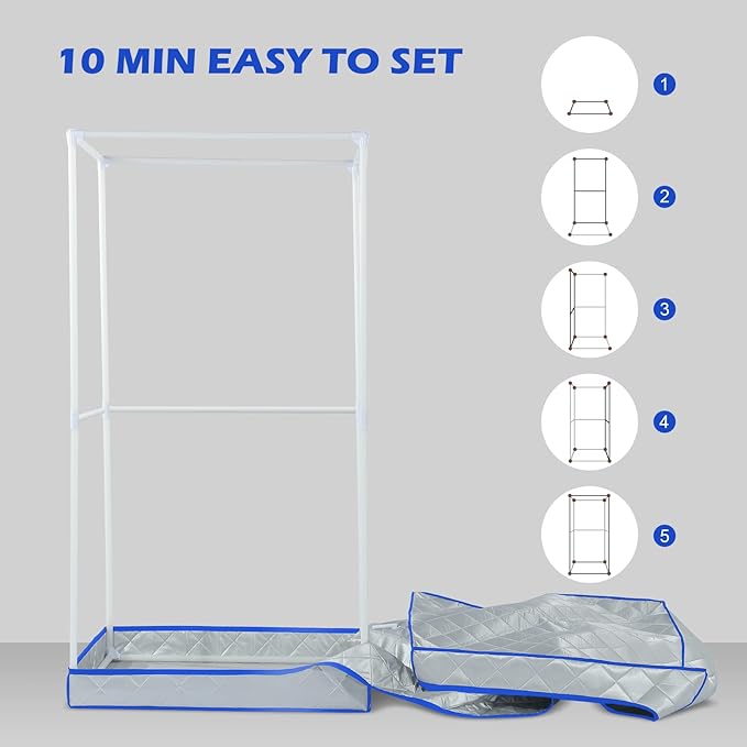 Portable Infrared Sauna, Full Size Far Infrared Sauna, One Person Sauna Tent, Separate Heating Foot Pad and Portable Sauna Chair Home Saunas for Relaxation Detox