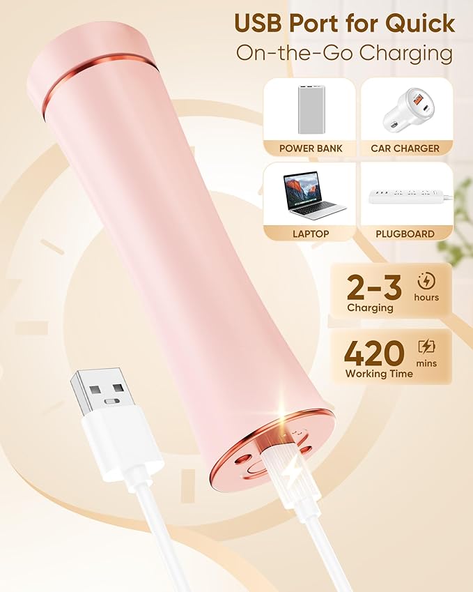 Electric Foot Callus Remover, 3-Speed Rechargeable Cordless Electronic Foot File with Moisturizing Balm, Electric Callus Remover Kit for Dead Skin, Birthday & Mothers Day Gifts for Women Mom (Pink)