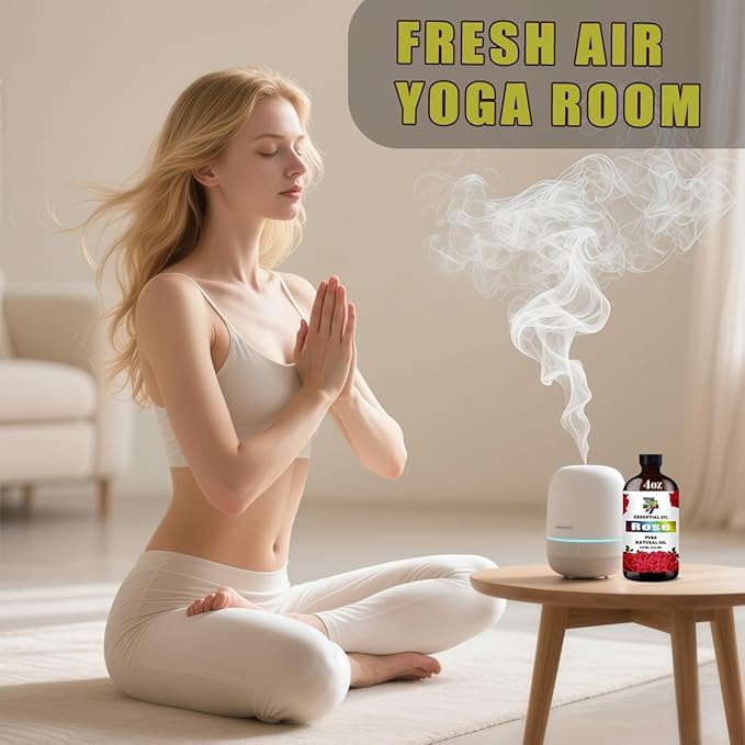 Rose Essential Oil - GV77ZF Rose Oils for Diffusers, Humidifiers, DIY Candles, Soap, Cleaning, Home, Office, Yoga, Massage, Gifts - 4 fl oz (120 ml)