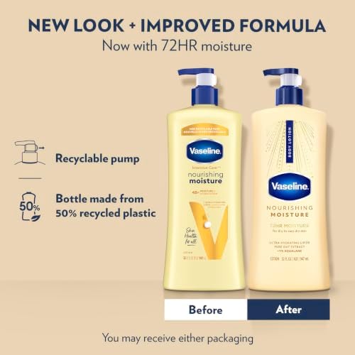 Vaseline Nourishing Moisture Body Lotion for Dry Skin + Oat Extract 32oz - Image 3