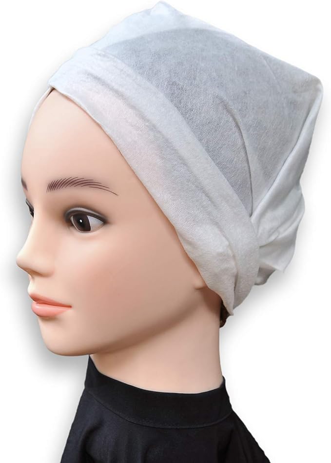 DAVELEN Essential Disposable Hair Towel for Women, 100 Pack 32 inch X 16 inch, Super Absorbent Quick Dry Hair for Drying Curly, Long & Thick Hair (White) (100)