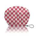 Shower Cap Reusable Double Layer Adjustable Elastic Waterproof EVA Hair Bath Caps for Women Girls Cute Aesthetic-Pink Checkered