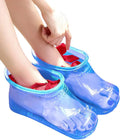WMHYLYH Movable Foot Soaker, Portable Feet Soaking Tub Massage Foot Bath Shoes, Bath Massager Basin Pedicure Feet Spa Shoes for Thermal Massage to Promote Blood Circulation (Large, Blue)