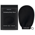 Exfoliating Glove, Korean Exfoliating Mitt Body Scrubber, Viscose Fiber Bath Shower Scrub Gloves, Dead Skin Remover for Body, Skin Care Tools for Smoother Skin, Self-Tan Prep & Removal, Black